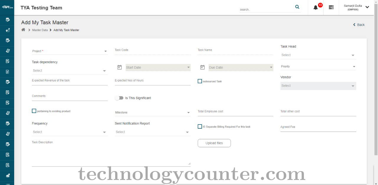 TYASuite Project Management Screenshots