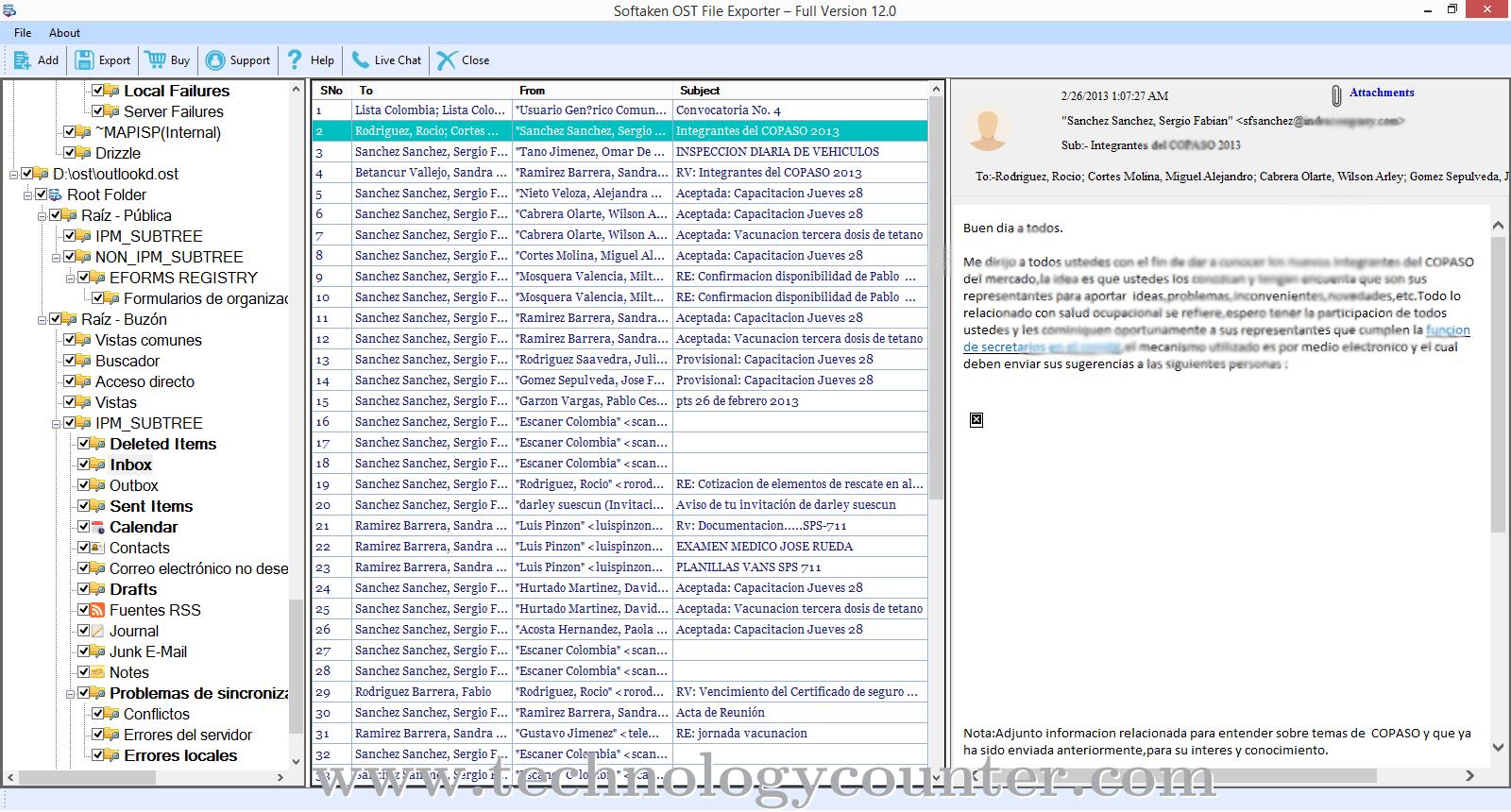 Softaken OST to PST Converter Screenshots