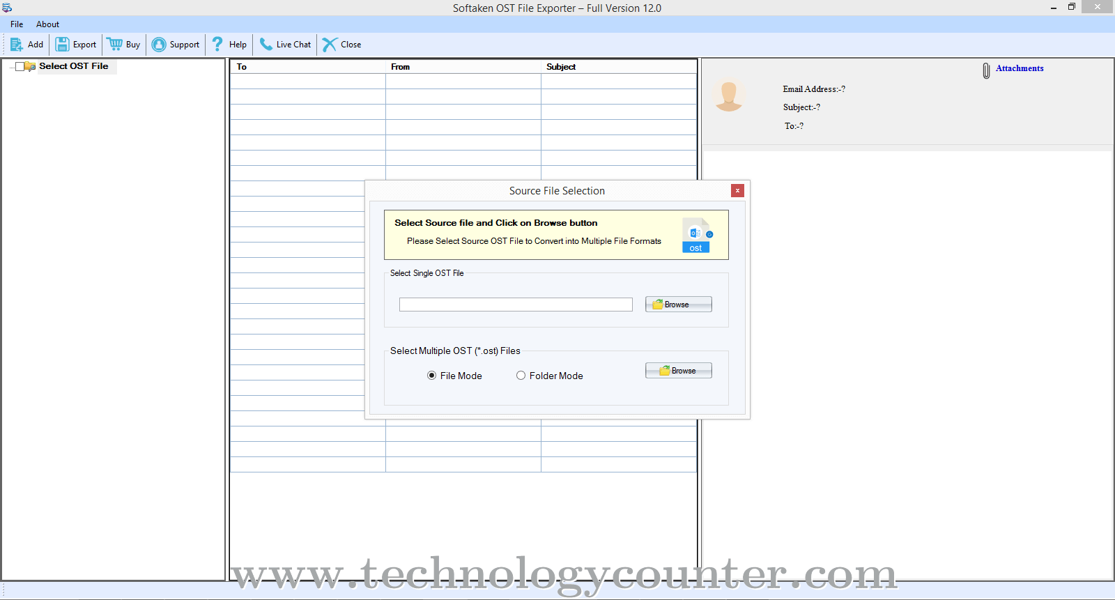 Softaken OST to PST Converter Screenshots
