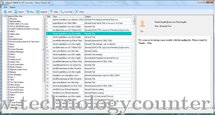 Softaken MBOX to PST Converter Screenshots
