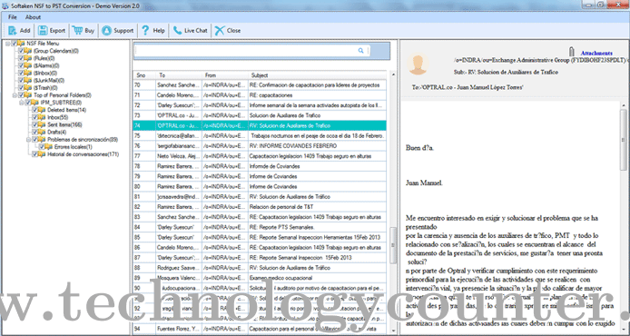 Softaken NSF to PST Converter Screenshots