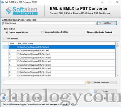 Softaken EML to PST Converter Screenshots
