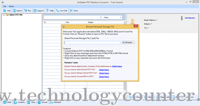 Softaken Outlook PST Converter Screenshots