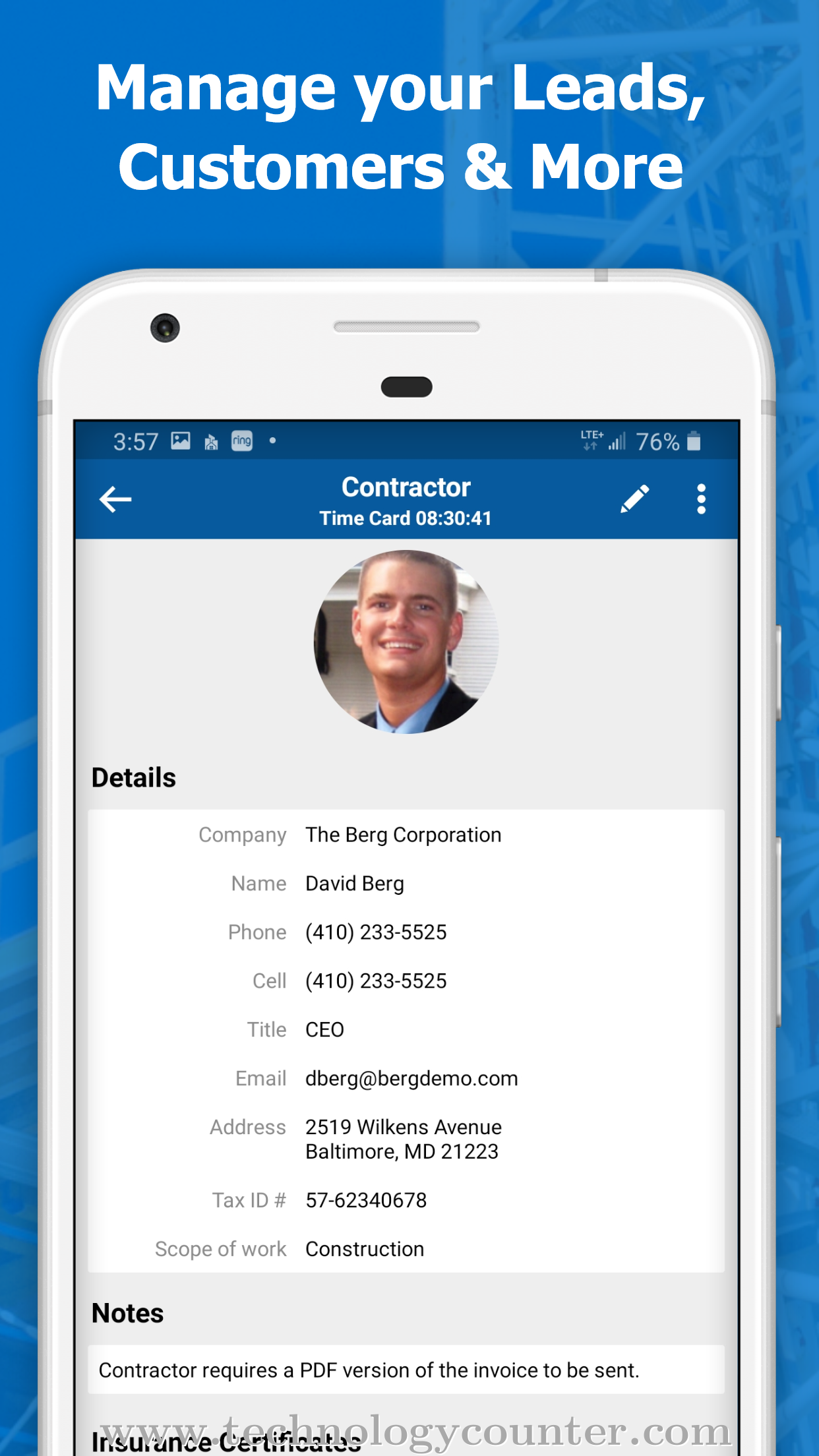 Contractor Foreman Screenshots