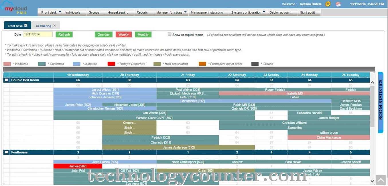 mycloud Hospitality Screenshots