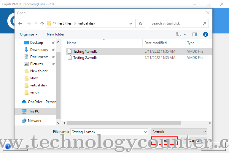 Cigati VMDK Recovery Screenshots
