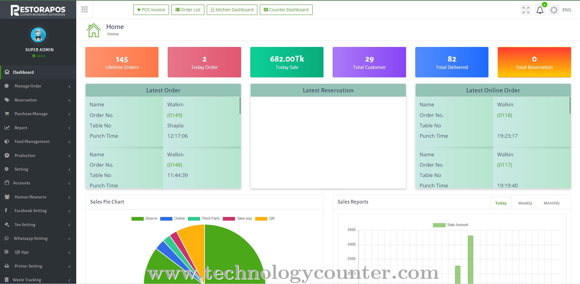Restora POS Screenshots