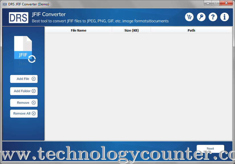 DRS JFIF Converter Screenshots