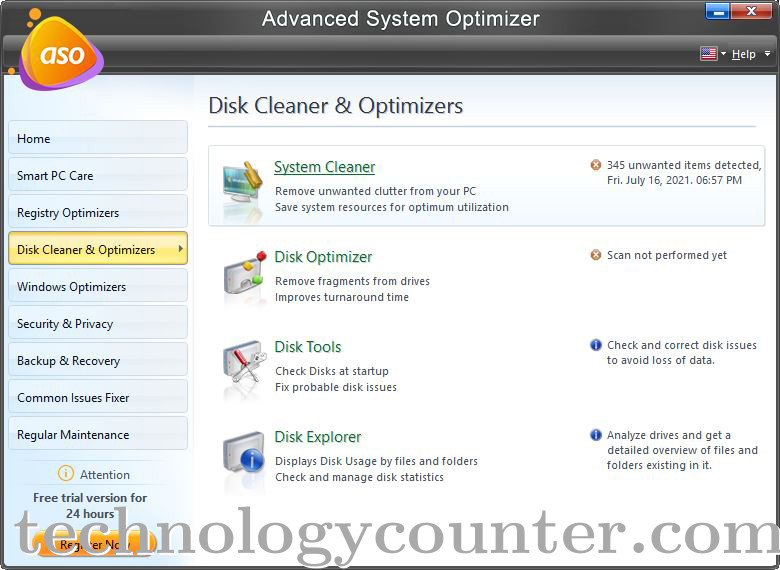 Systweak Advanced System Optimizer Screenshots