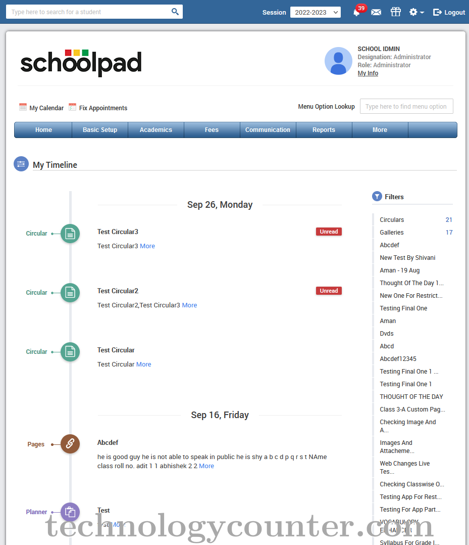 SchoolPad Screenshots