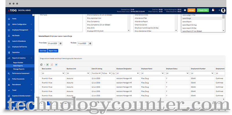 Digital HRMS Screenshots