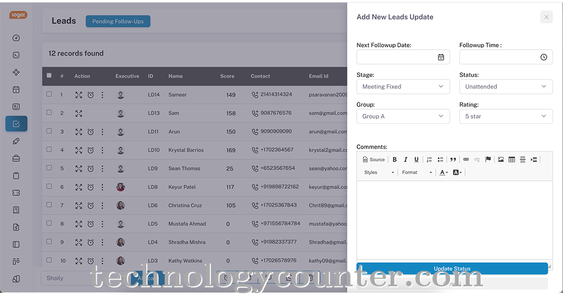 Solid Performers CRM Screenshots