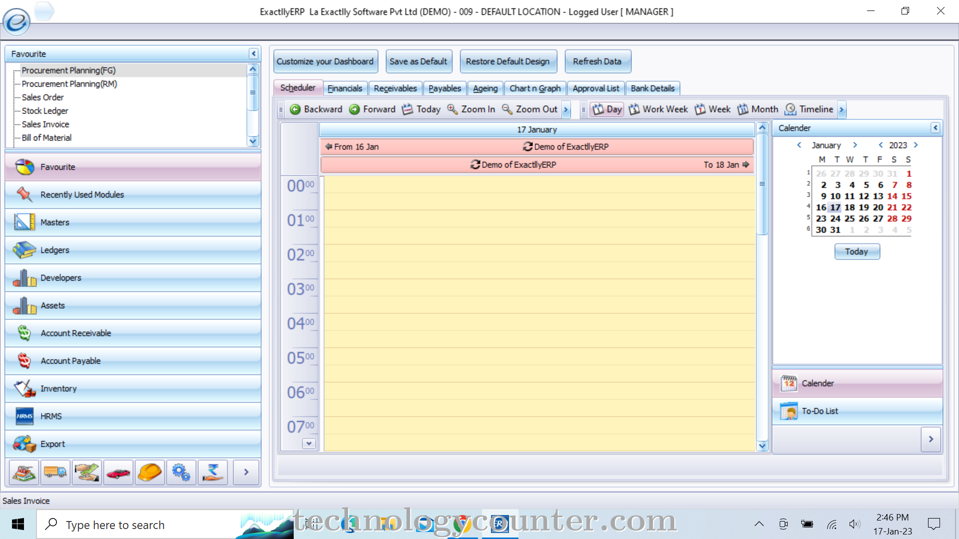 exactllyERP Screenshots