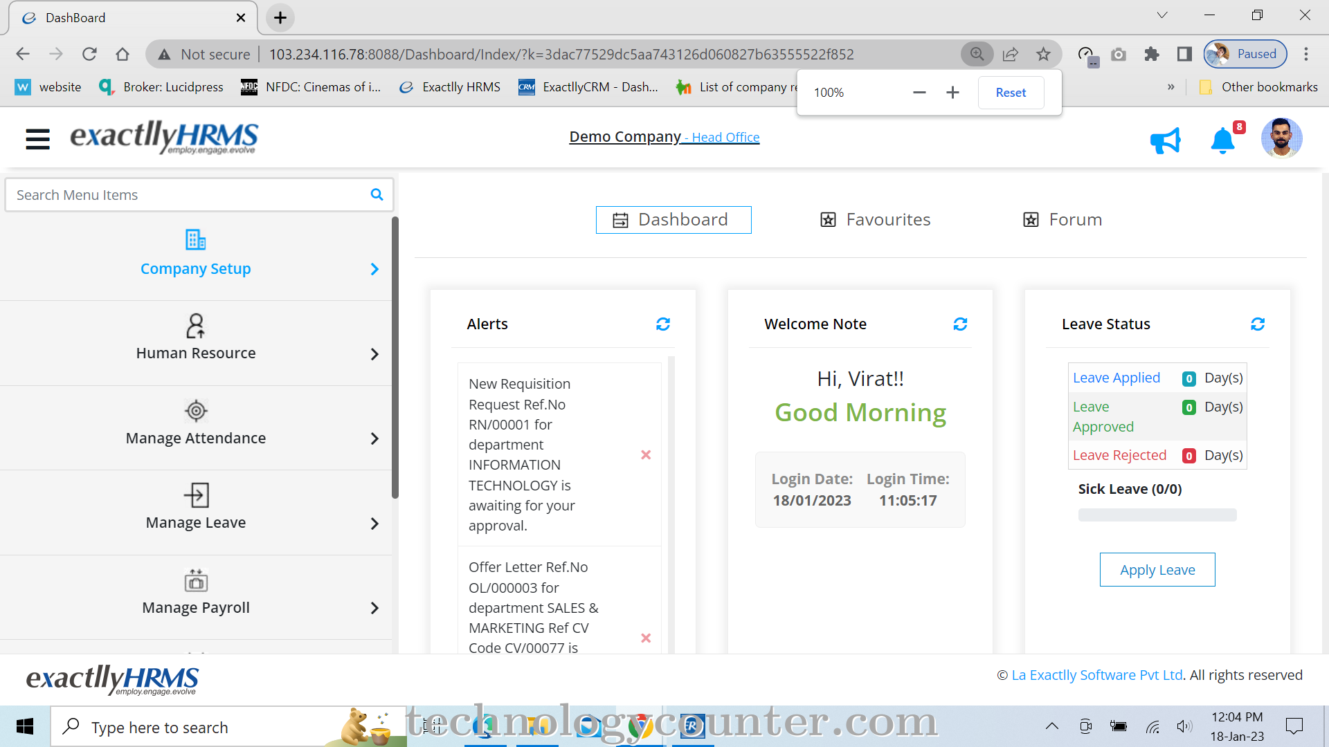 exactllyHRMS Screenshots
