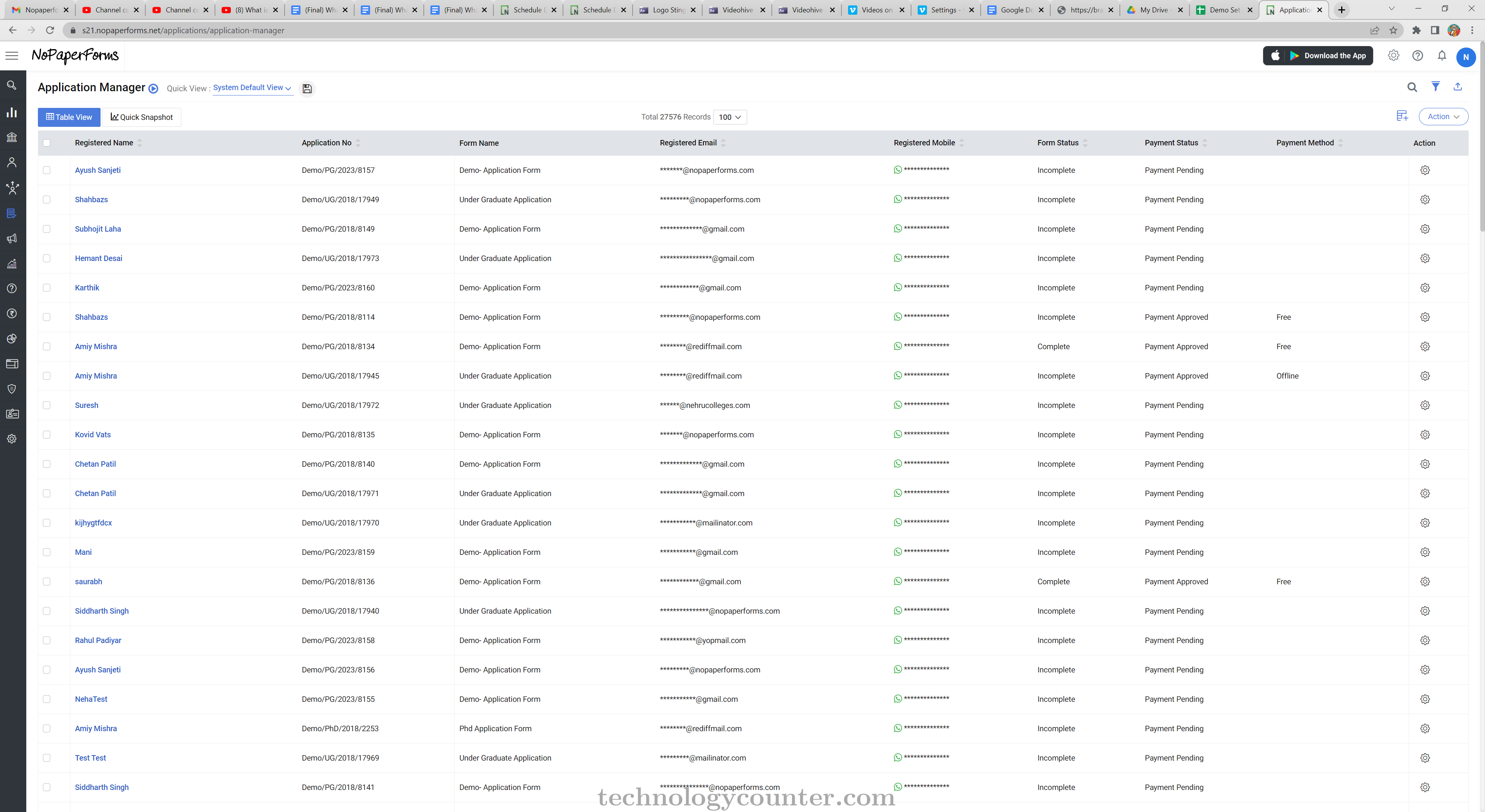 NoPaperForms Screenshots