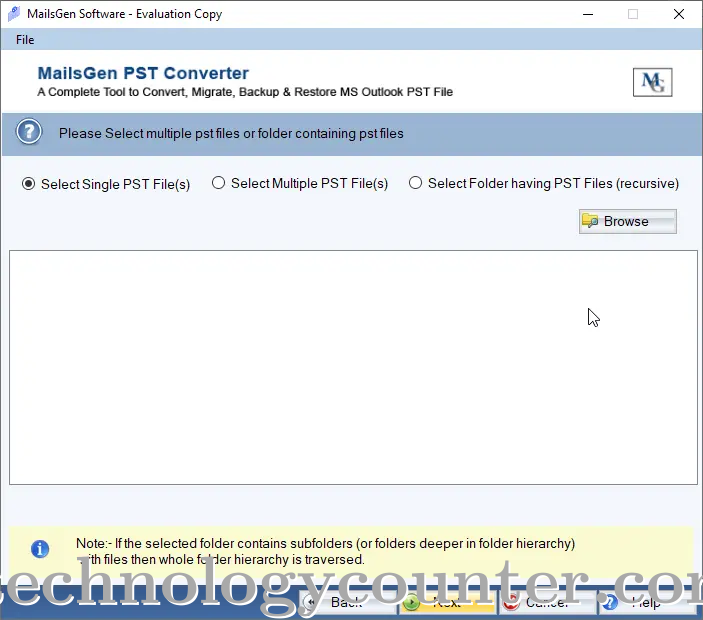 MailsGen PST Converter Screenshots