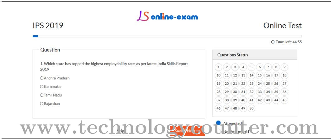 Logicspice Online Exam Screenshots