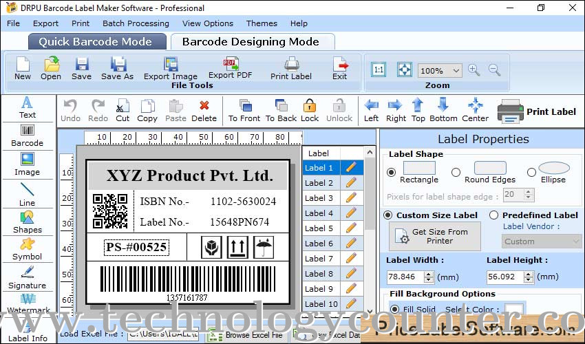 Prime Label Professional Barcode Screenshots