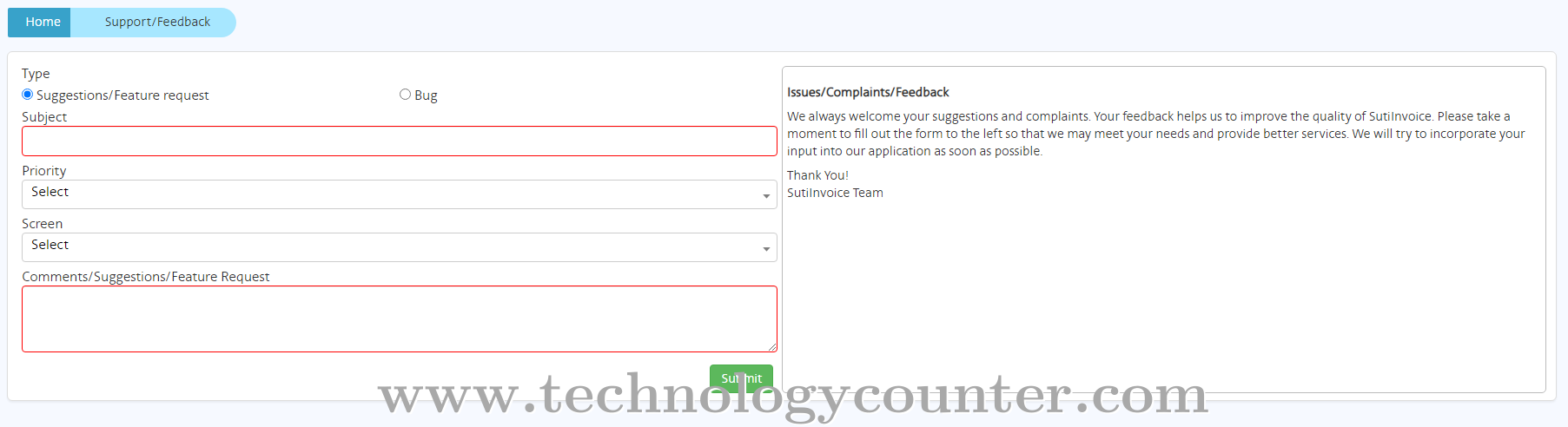 SutiInvoice Screenshots