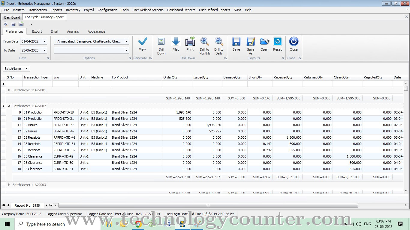 iXpert ERP Screenshots