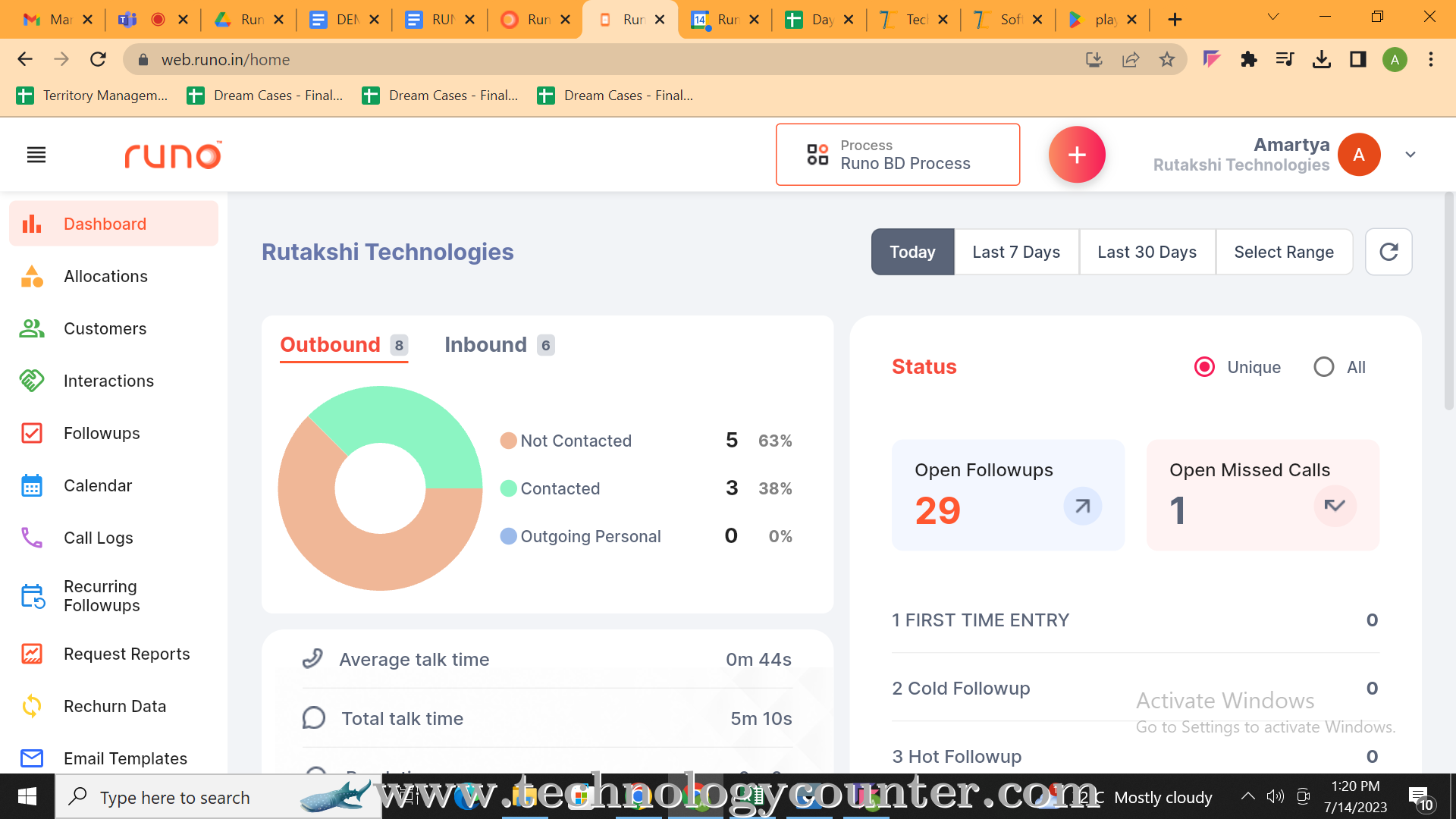 RUNO CRM Screenshots