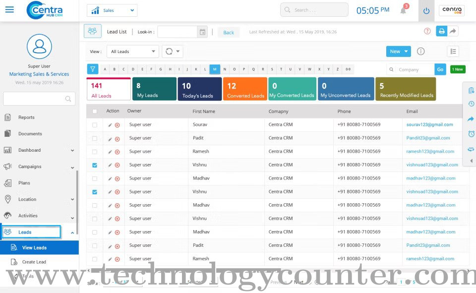 CentraHub CRM Screenshots