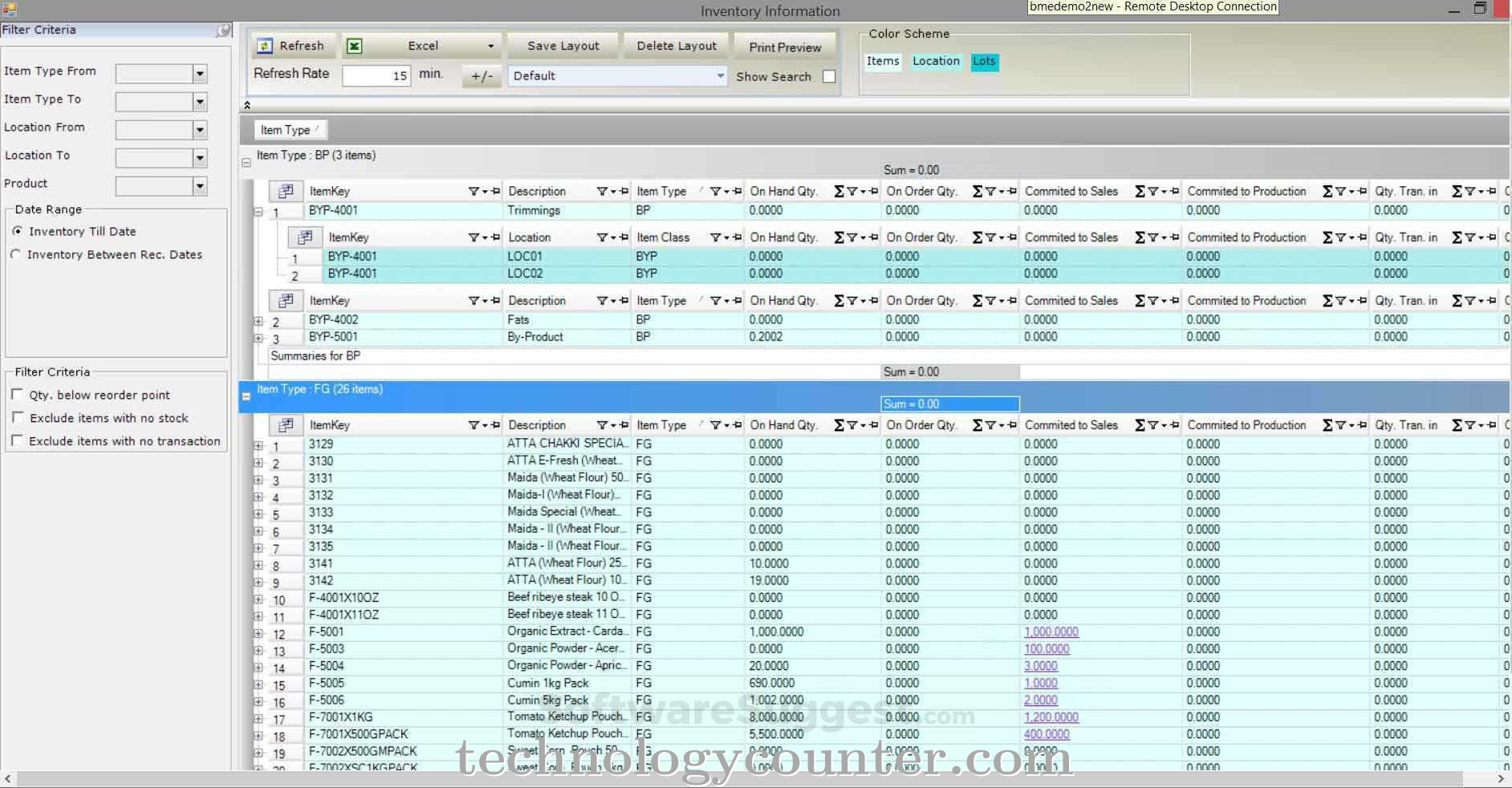 BatchMaster ERP Screenshots