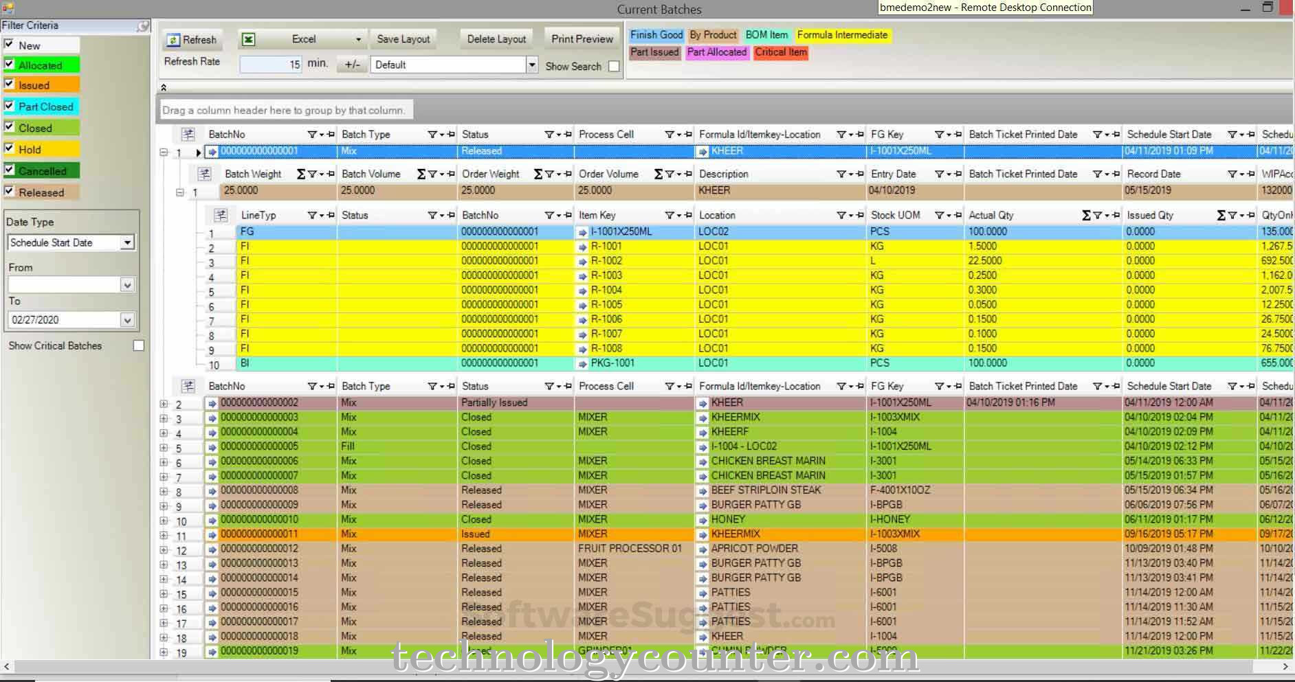 BatchMaster ERP Screenshots