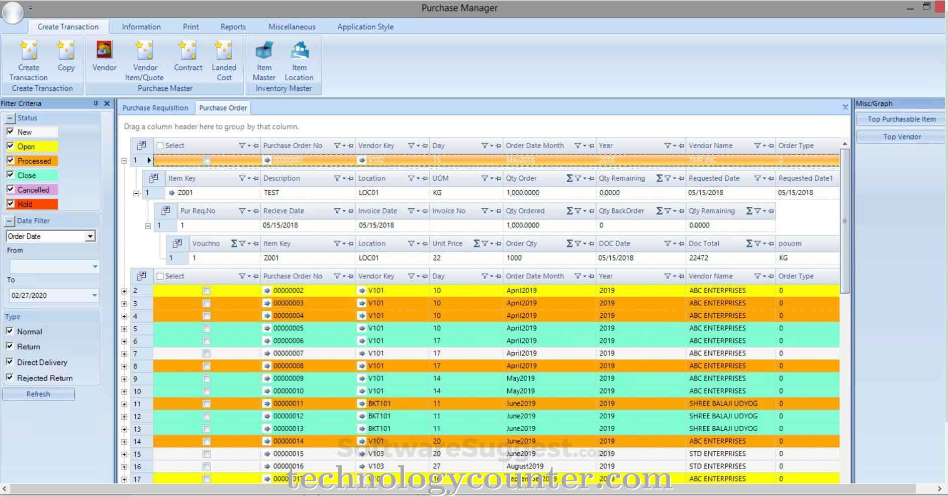 BatchMaster ERP Screenshots