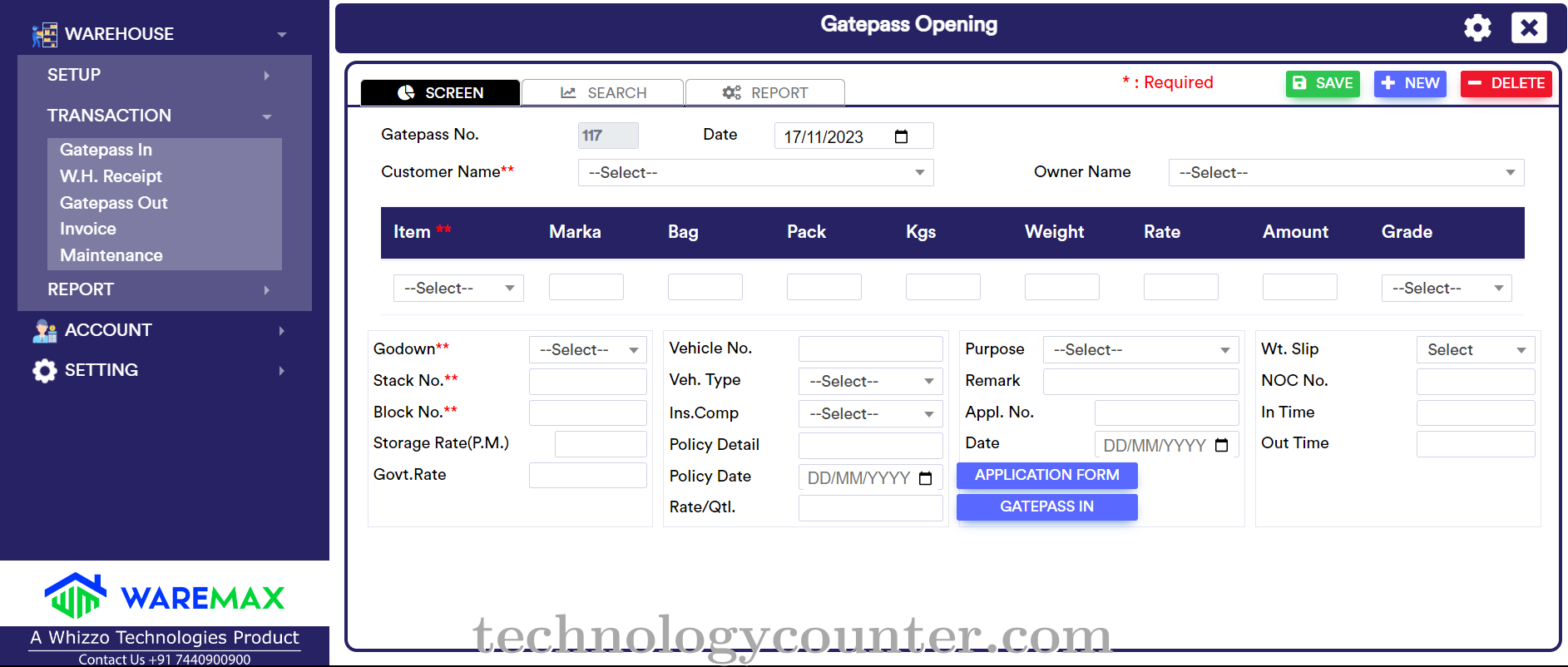 Waremax Screenshots