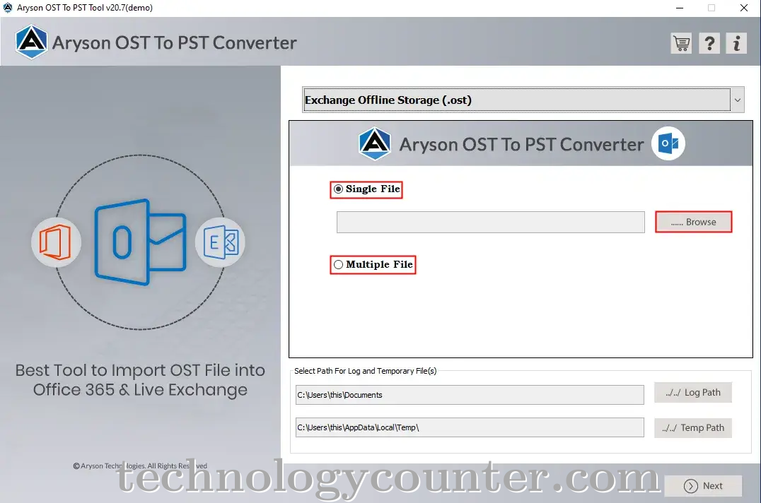 converters OST to PST Screenshots