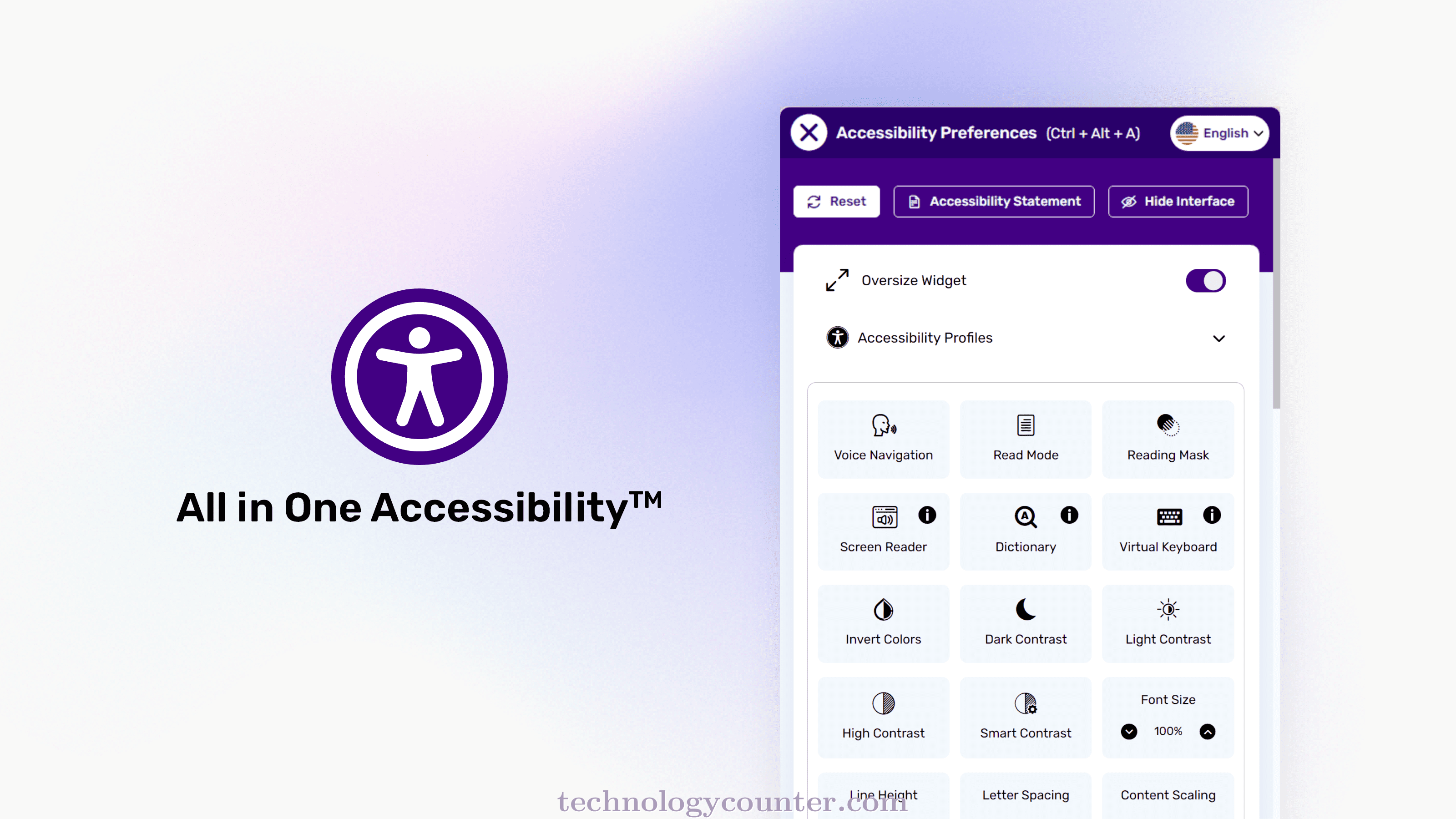 All in One Accessibility Screenshots