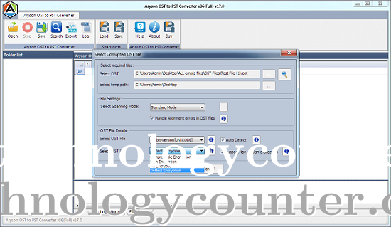 Aryson Convert OST to PST Online Free Screenshots