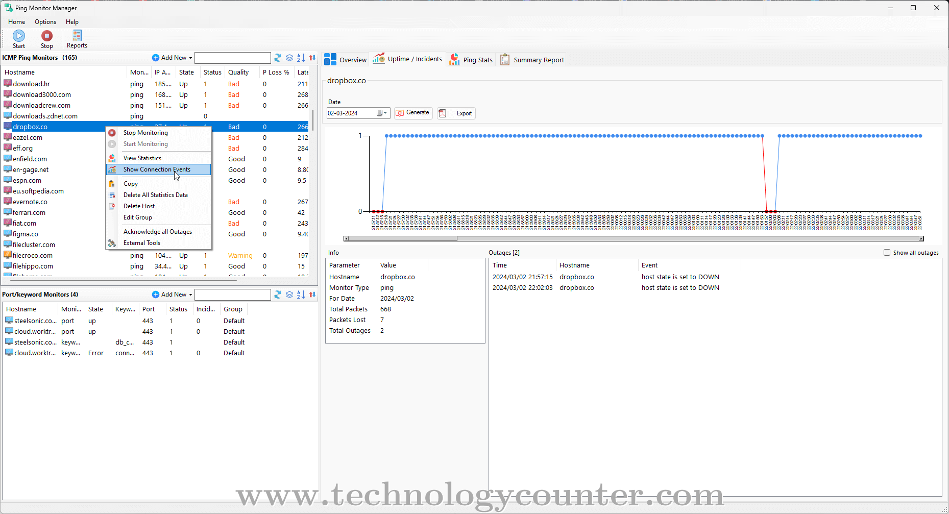 Steelsonic Ping Monitor Screenshots