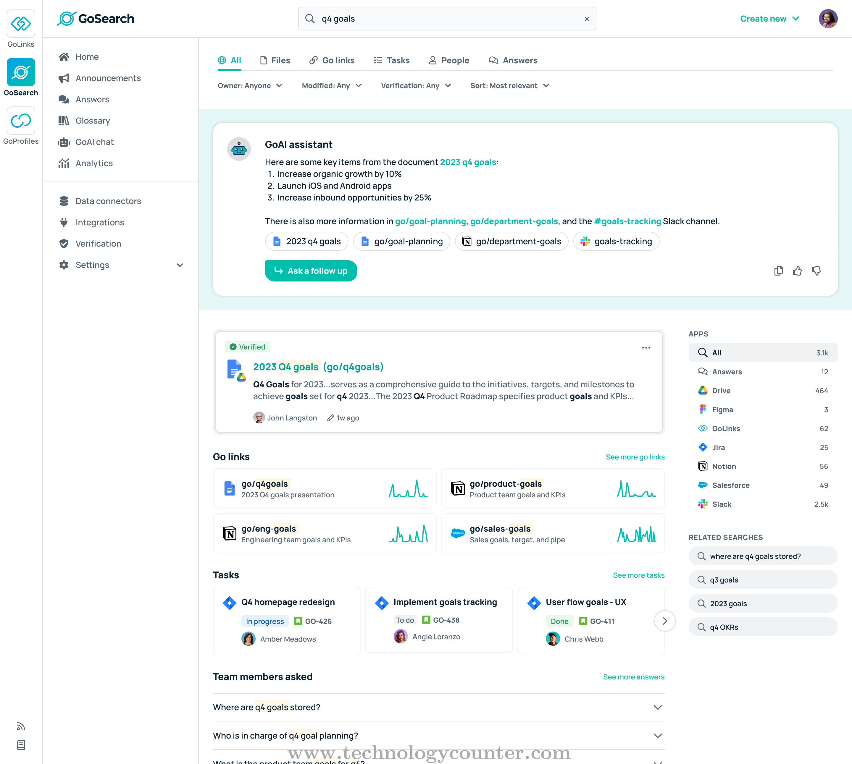 GoSearch Screenshots