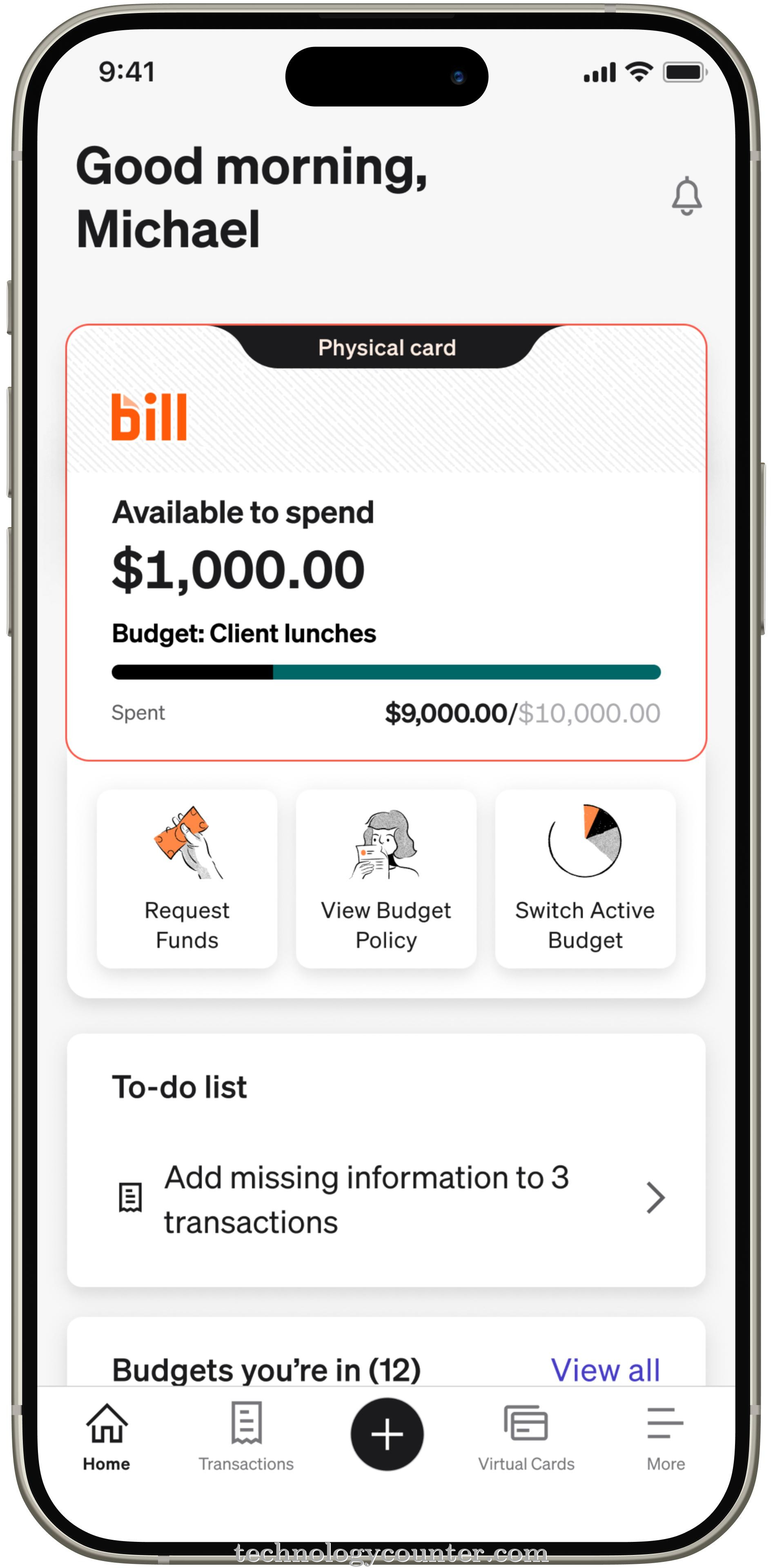 Bill Screenshots