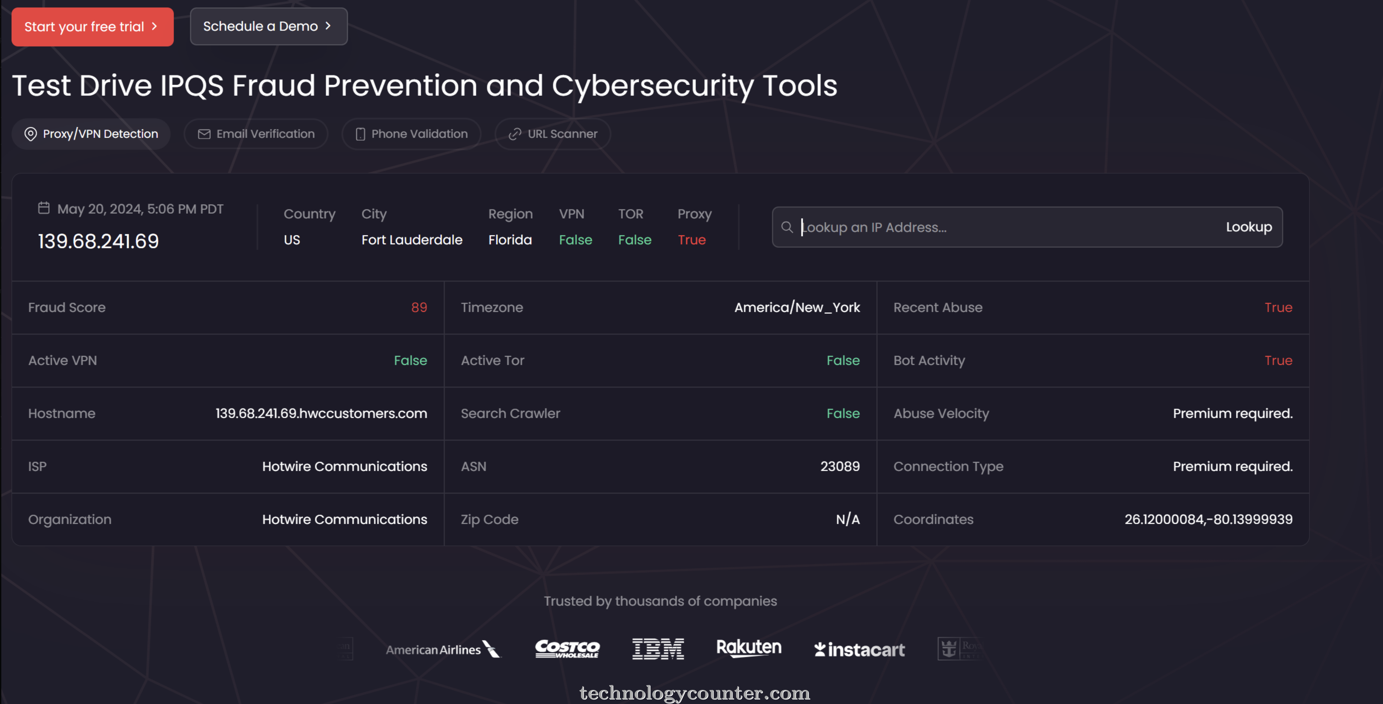 IPQS (IPQualityScore) Screenshots