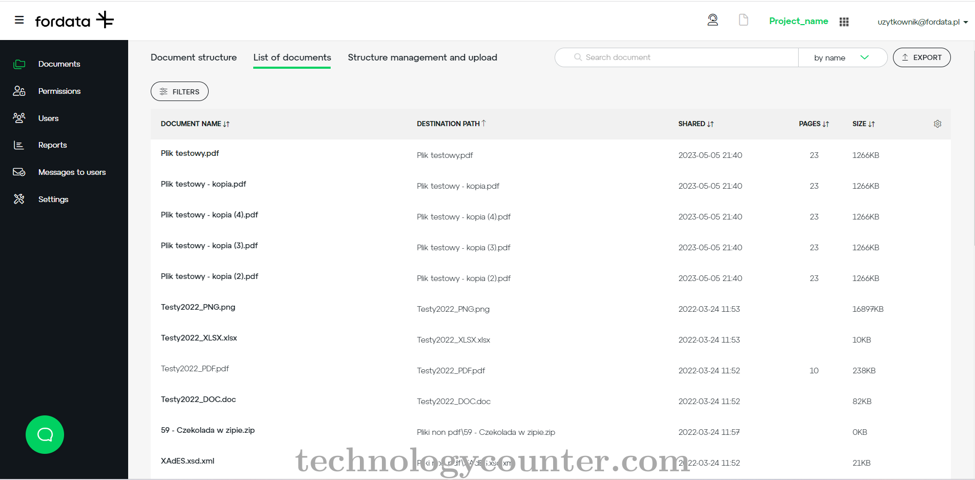 FORDATA VDR Screenshots