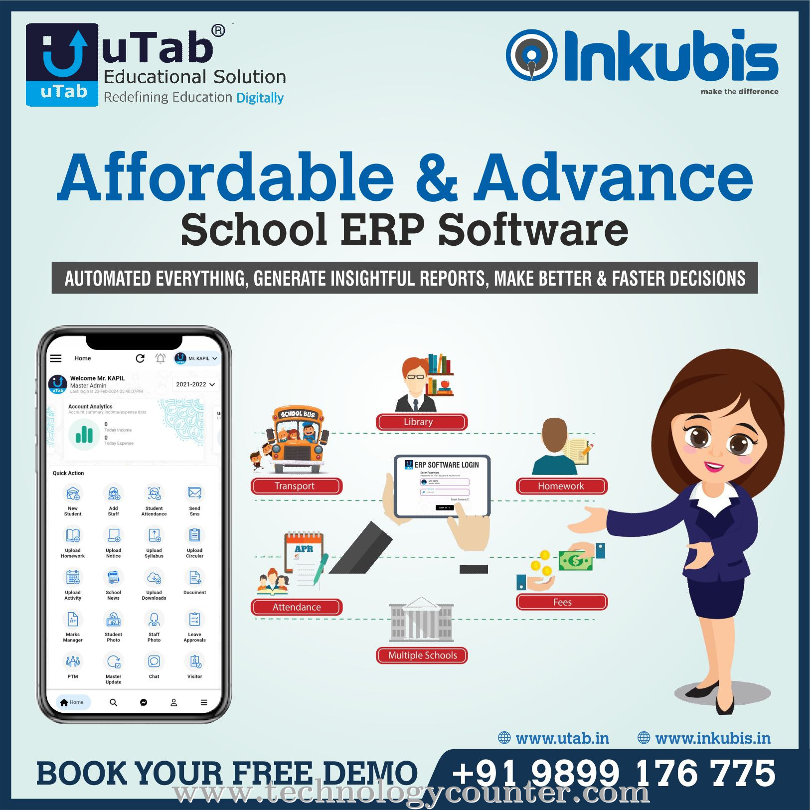 uTab Educational ERP Screenshots