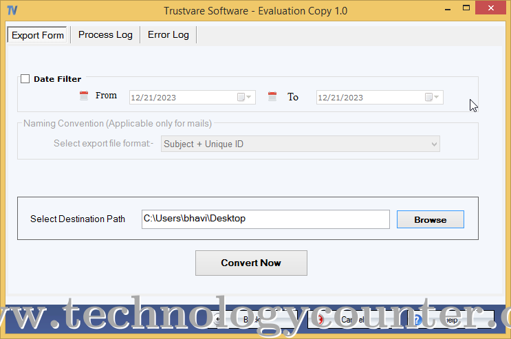 TrustVare MBOX Converter Screenshots
