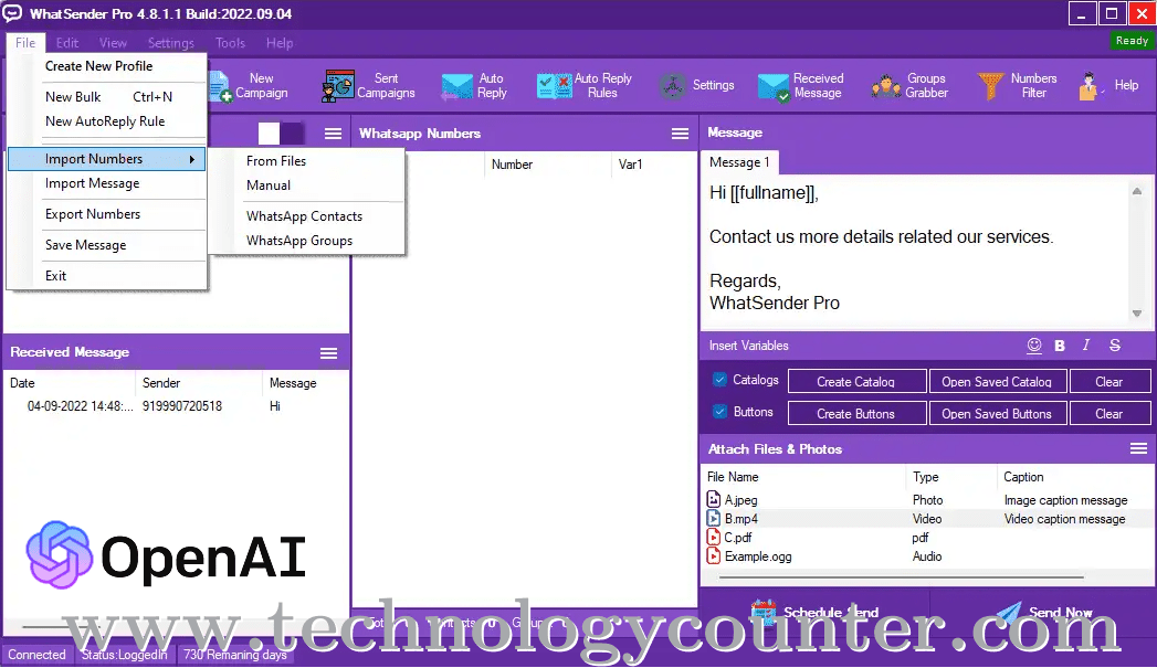 WhatSender Screenshots