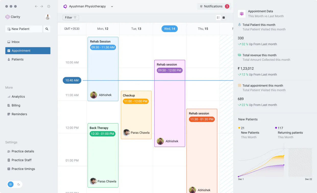 EaseCare Clarity Screenshots