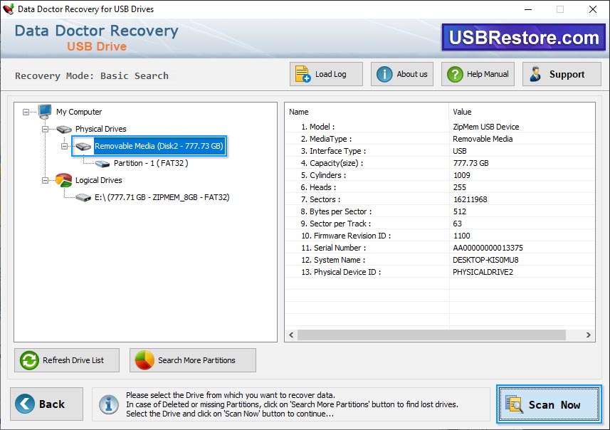 USBrestore Screenshots