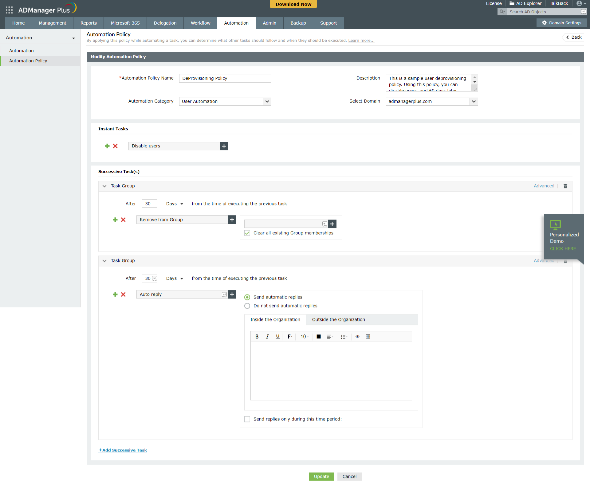 ManageEngine ADManager Plus Screenshots