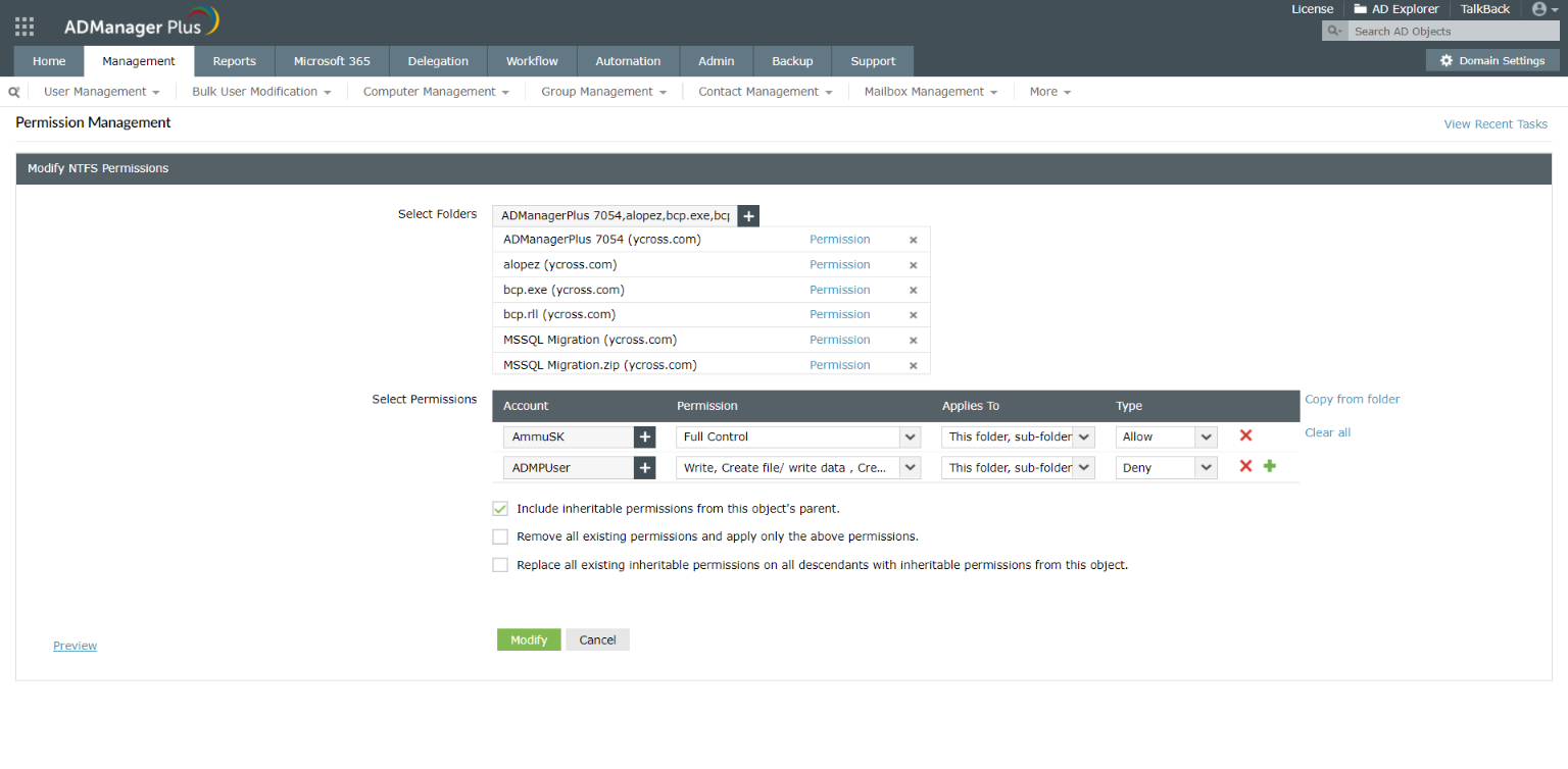 ManageEngine ADManager Plus Screenshots