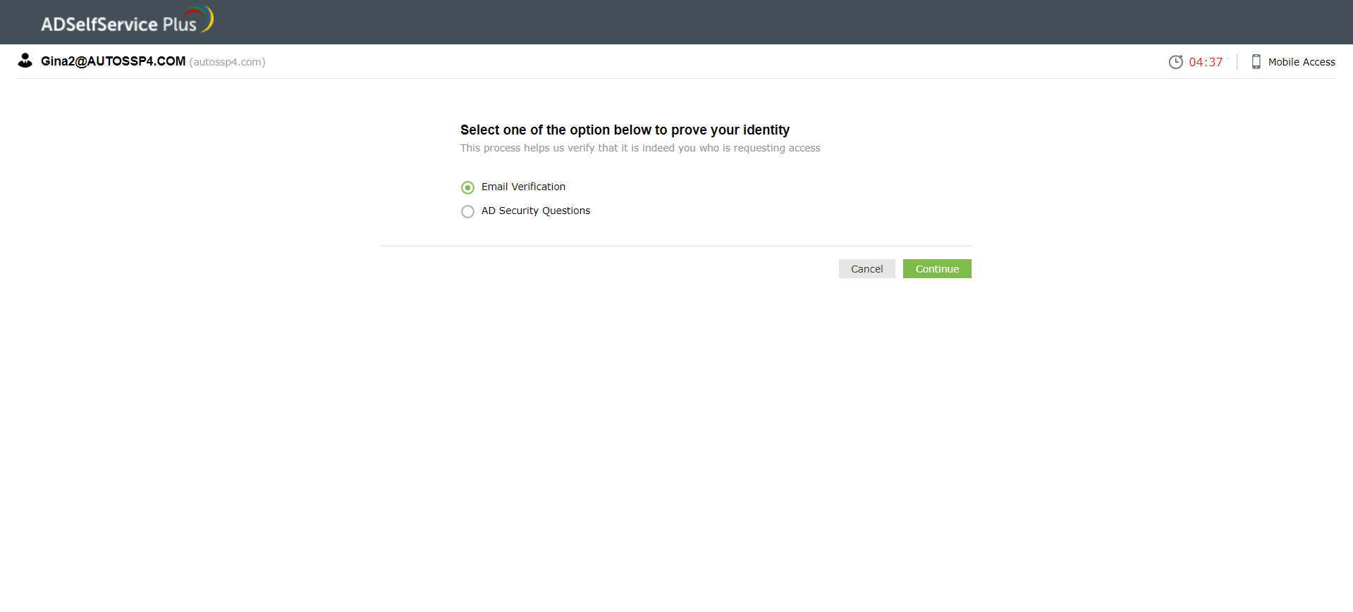 ManageEngine ADSelfService Plus Screenshots