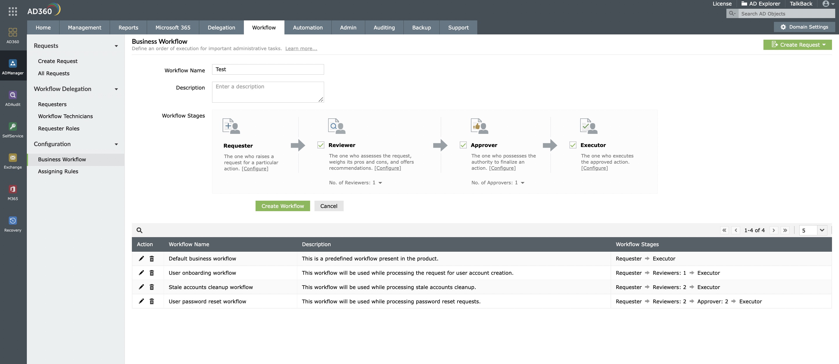 ManageEngine AD360 Screenshots