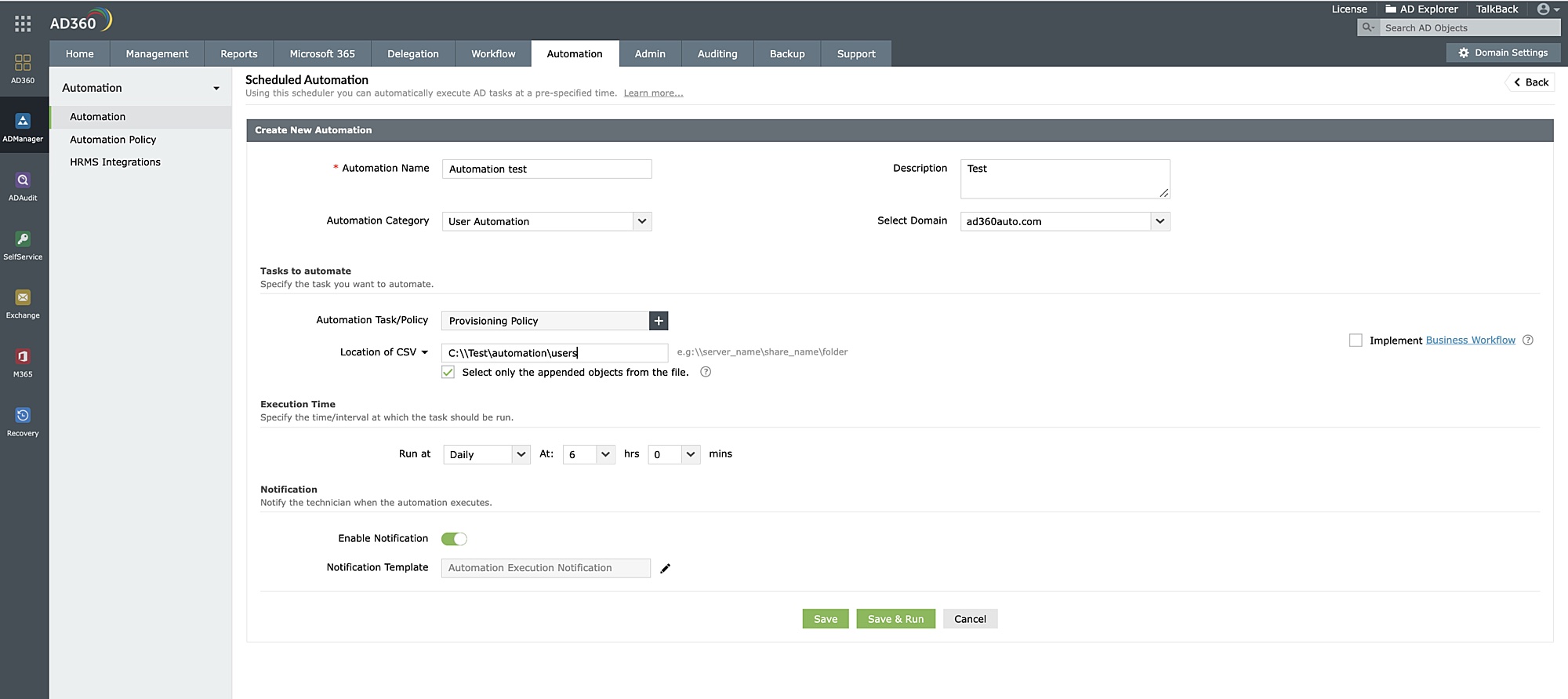 ManageEngine AD360 Screenshots