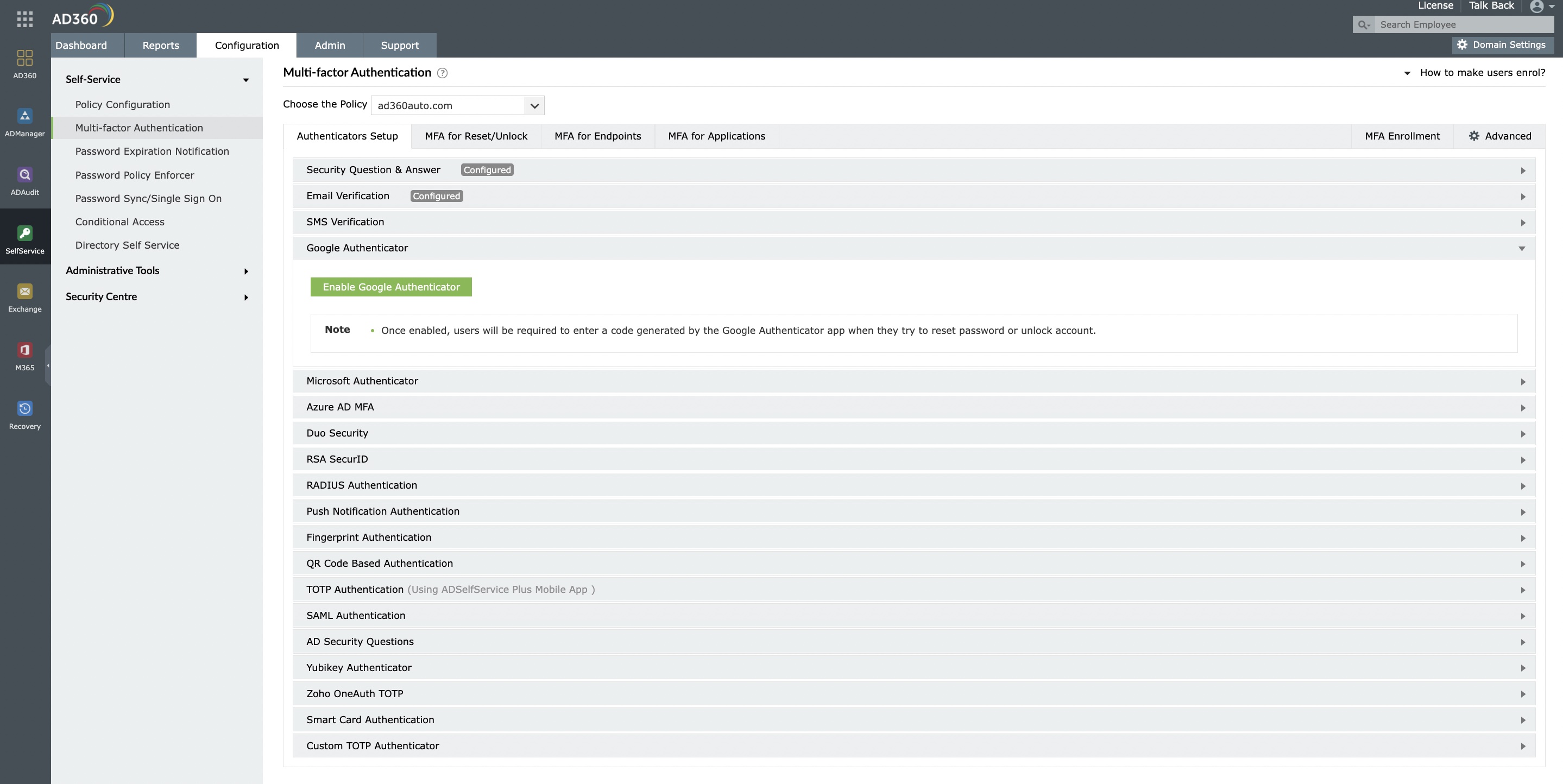 ManageEngine AD360 Screenshots