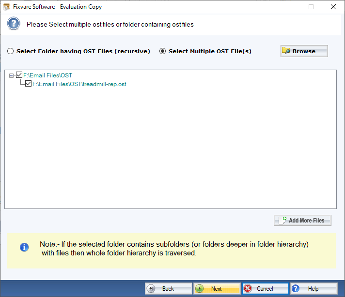 FixVare OST to PST Converter Screenshots